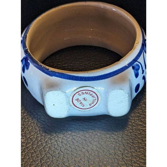 Antique Silver plated and porshlin napkin holders. Made in the Philippines - Picture 12 of 13